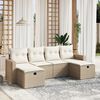vidaXL Salon de jardin avec coussins 6 pcs beige r&eacute;sine tress&eacute;e