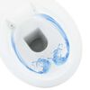 vidaXL Toilette sans rebord 7 cm hauteur supplémentaire Abattant amorti Céramique blanche