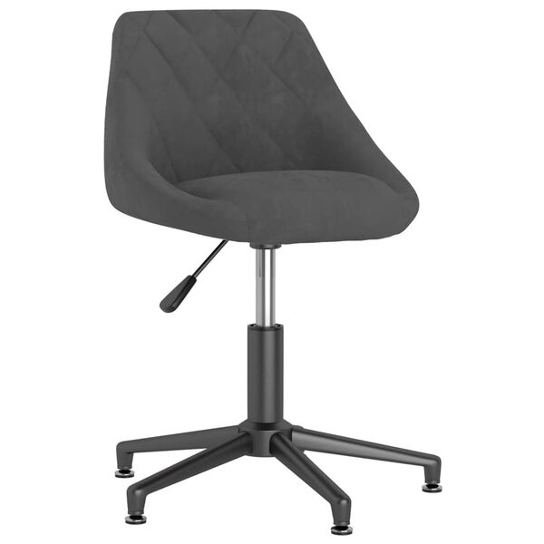 vidaXL Chaises pivotantes &agrave; manger lot de 4 gris fonc&eacute; velours