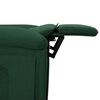 vidaXL Fauteuil électrique de massage Vert foncé Tissu