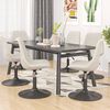 vidaXL Chaises pivotantes &agrave; manger lot de 6 Cr&egrave;me Velours