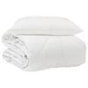 vidaXL Duvet toutes saisons avec oreiller 2 pc Blanc Microfibre