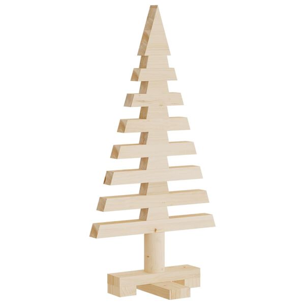 vidaXL Arbres de No&euml;l en bois pour d&eacute;coration 3 pcs bois massif de pin