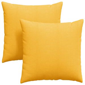 vidaXL Coussins de canap&eacute; 2 pcs Jaune clair 60 x 60 cm
