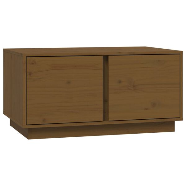 vidaXL Table basse Marron miel 80x50x40 cm Bois massif de pin
