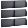 vidaXL Mur de sout&egrave;nement 6 pc 80 x 12 x 30 cm Acier Anthracite