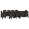 vidaXL Ensemble de salle &agrave; manger pour jardin 11 pc Marron