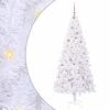 vidaXL Sapin de No&euml;l artificiel avec 300 LED Blanc 210 cm PVC et Acier