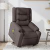 vidaXL Fauteuil inclinable de massage électrique Marron foncé Tissu
