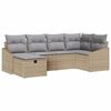 vidaXL Ensemble de Canap&eacute;s 6 pc Beige et Gris clair polyrotin