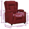 vidaXL Fauteuil Rouge bordeaux Tissu