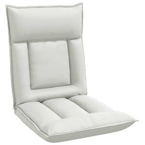 vidaXL Fauteuil de sol ajustable Blanc Simili cuir