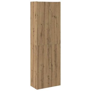 vidaXL Buffet haut ch&ecirc;ne artisanal 60x32x190 cm bois d'ing&eacute;nierie