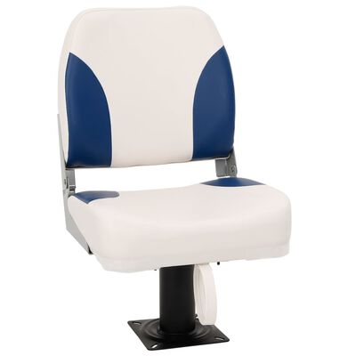 vidaXL Ensemble de sièges de bateau pliables 2 pcs bleu et blanc