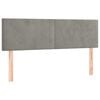 vidaXL T&ecirc;tes de lit Gris clair 144x5x78/88 cm Velours
