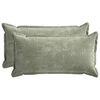 vidaXL Housse de coussin 2 pcs HOUTEN Vert 40 x 80 cm Tissu Chenille