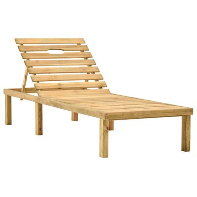 vidaXL Chaise longue Bois de pin imprégné