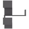 vidaXL Étagère d'angle murale 2 pcs Gris 40x40x50 cm bois d’ingénierie