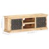 vidaXL Meuble TV avec portes en acier 120x30x40 cm Bois de manguier