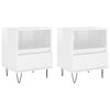 vidaXL Tables de chevet 2 pcs blanc brillant 40x35x50 cm