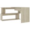 vidaXL Bureau d'angle Ch&ecirc;ne sonoma 200x50x76 cm Bois d&rsquo;ing&eacute;nierie