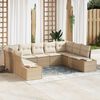 vidaXL Ensemble de canap&eacute; de jardin 5 pcs Beige et cr&egrave;me Polyrotin