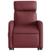 vidaXL Fauteuil inclinable Rouge bordeaux Similicuir