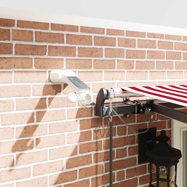 vidaXL Tissu de auvent avec Rouge et Blanc 400 &times; 300 cm Polyester