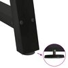 vidaXL Pieds de table à manger en forme de A, 2 pièces, noir, 70 x (72-73) cm, acier