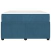 vidaXL Cadre de lit avec matelas Bleu 120 x 200 cm tissu