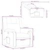 vidaXL Fauteuil inclinable de massage Cr&egrave;me Similicuir