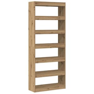 vidaXL Biblioth&egrave;que 6 niveaux 80 x 30 x 198 cm Bois d'ing&eacute;nierie