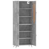 vidaXL Buffet haut Gris b&eacute;ton 69,5x34x180 cm Bois d'ing&eacute;nierie
