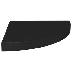 vidaXL &Eacute;tag&egrave;re d'angle flottante noir 35x35x3,8 cm MDF