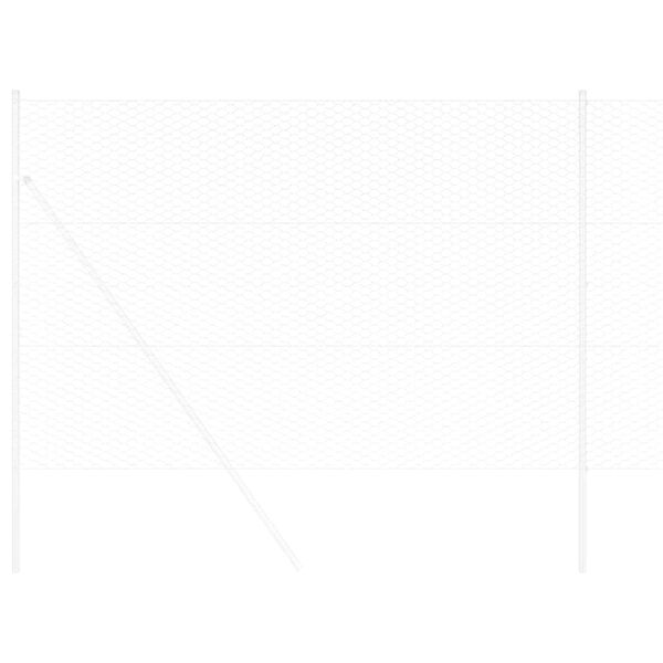 vidaXL Cl&ocirc;ture hexagonale Argent&eacute; 1,5 x 50 m Acier galvanis&eacute;