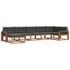 vidaXL Ensemble de canap&eacute;s d'ext&eacute;rieur 7 pc Naturel et Anthracite