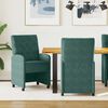 vidaXL Chaises de Salle &agrave; Manger avec Roues 2 pcs Vert fonc&eacute; Velours