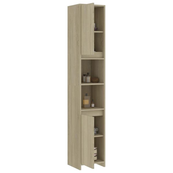 vidaXL Armoire de salle de bain Ch&ecirc;ne sonoma Bois d'ing&eacute;nierie