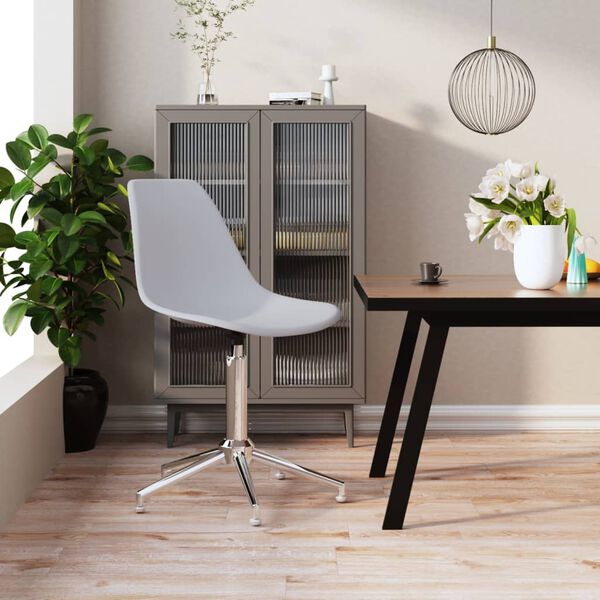 vidaXL Chaise pivotante de salle &agrave; manger Blanc PP