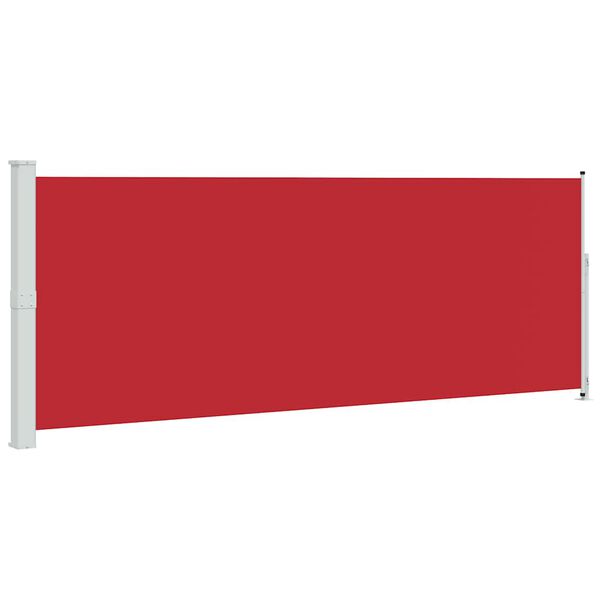 vidaXL Auvent lat&eacute;ral r&eacute;tractable de patio 180x500 cm Rouge