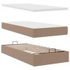 VidaXL Cadre de lit ottoman et matelas cappuccino 200x200cm similicuir