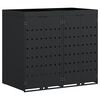 vidaXL Rangement de poubelle &agrave; roulettes pour 6 poubelles Noir