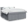 vidaXL Sommier &agrave; lattes de lit avec matelas Gris clair 180x200cm Tissu