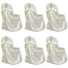 Housse de chaise cr&egrave;me pour le banquet de mariage 6 pi&egrave;ces