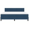 vidaXL Lit &agrave; ressorts avec matelas avec LED Bleu 180 x 200 cm tissu