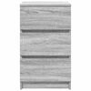 vidaXL Table de chevet avec 3 tiroirs sonoma gris 39x35x65 cm