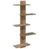 vidaXL &Eacute;tag&egrave;re Murale Flottante Ch&ecirc;ne artisanal 48,5 x 15 x 101 cm