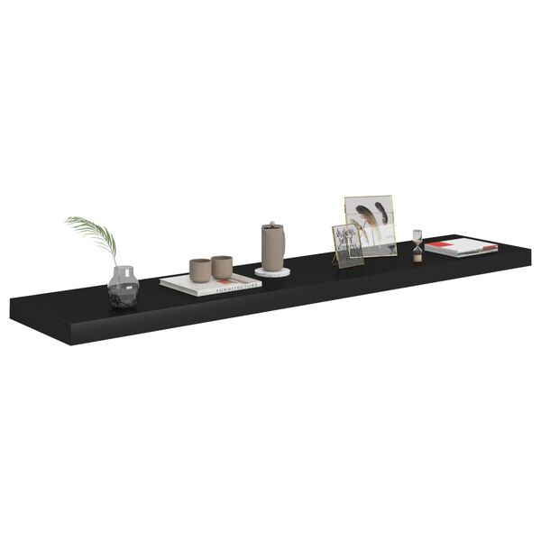 vidaXL Étagère murale flottante noir 120x23,5x3,8 cm MDF