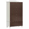 vidaXL Armoire Tableau Noir avec tiroir ROROS Blanc 90 x 45 x 165 cm