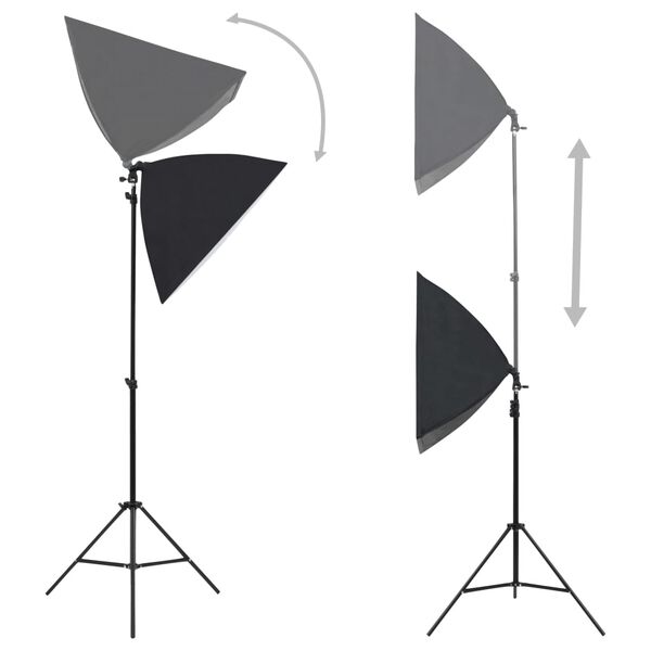 vidaXL Kit de studio photo avec bo&icirc;te &agrave; lumi&egrave;re et r&eacute;flecteur